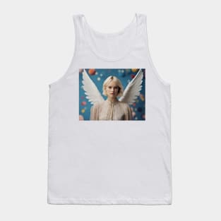 Angel on blue screen Tank Top